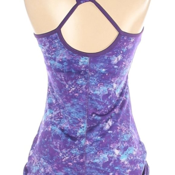 Gaiam Active Purple Marble Print Strappy Back Tank Top โ Size M - Picture 9 of 9